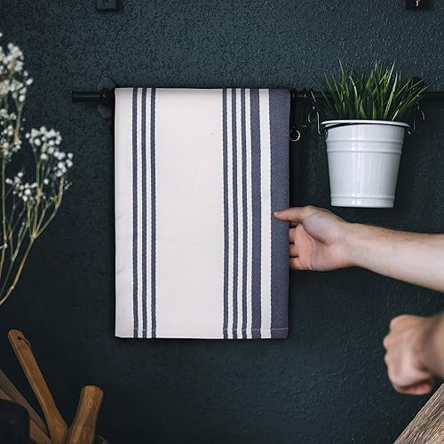 Miniatura 7 de Urban Villa Toallas de cocina 100% algodón, paquete de 3, altamente absorbentes, de secado rápido, suaves, de primera calidad, para cocina con lazo