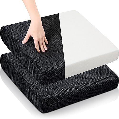 2 cojines de asiento grandes de espuma viscoelástica de 18 x 16 x 3 pulgadas, cojines transpirables para silla, cómodos cojines para silla de ruedas