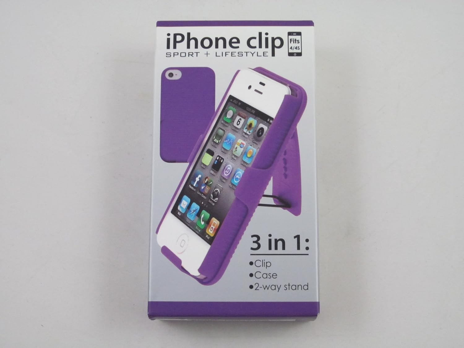 Purple iPhone 3 in 1 Clip - fits iPhone 4/4s