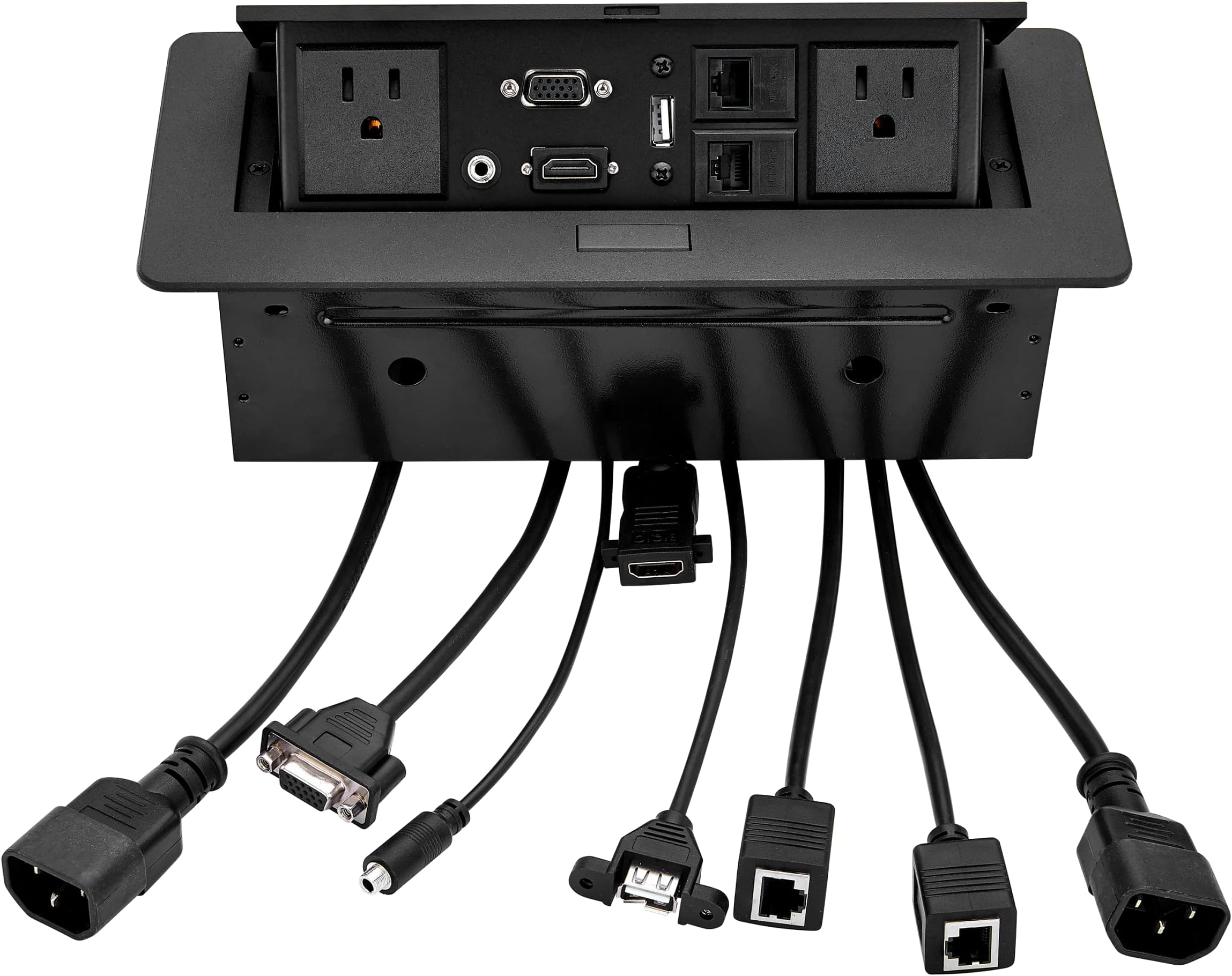 Pop up Power Strip, Embedded countertop Pop Up Outlet, Connection Box ,Damping Slowly pops up (LE-2YKS-RUQC)