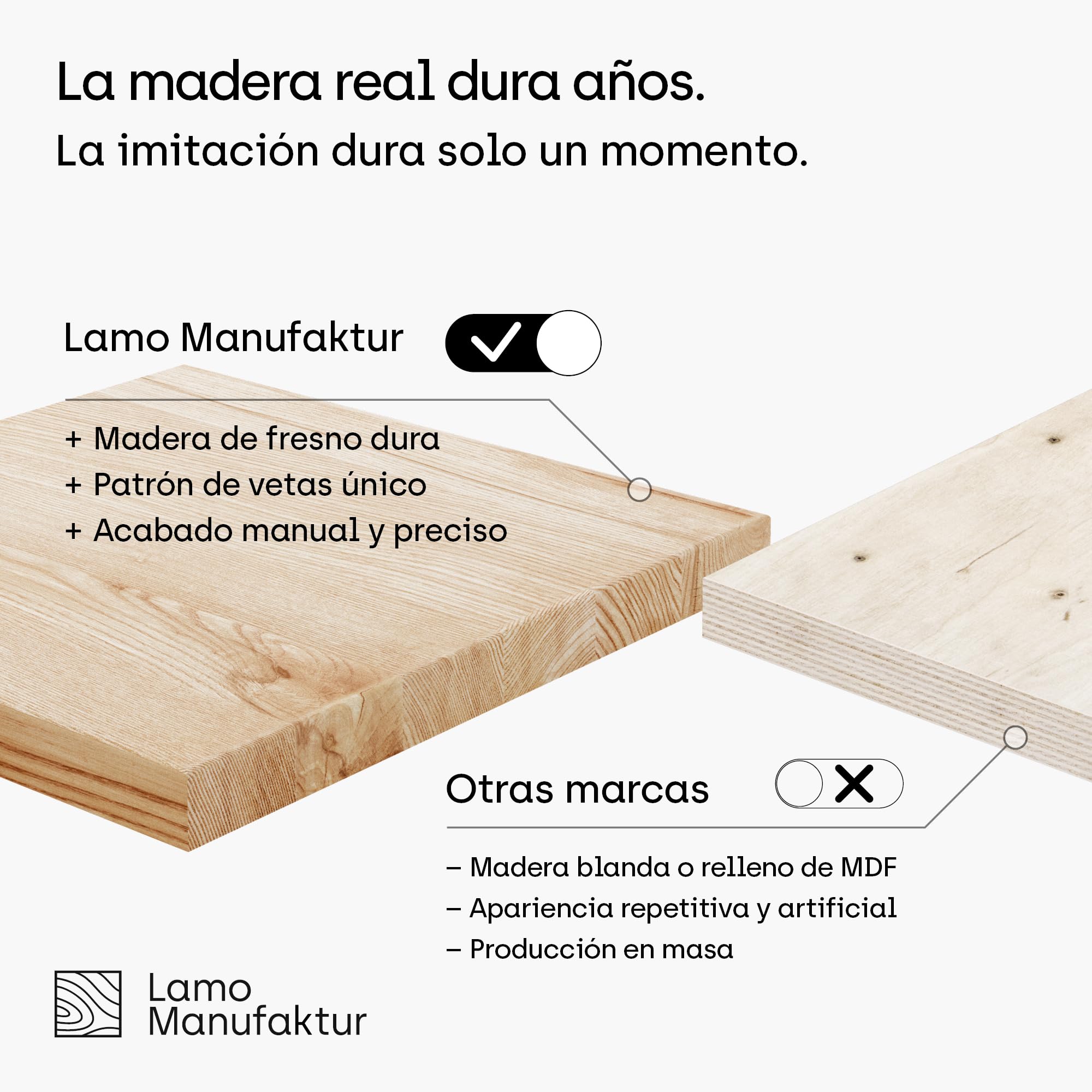 LAMO Manufaktur Estanterias de Pared Set 3ud. 15/20/35cm | Estante Cocina, baldas baño, estanterias de Pared habitacion | Color: Nogal, Marco: Negro
