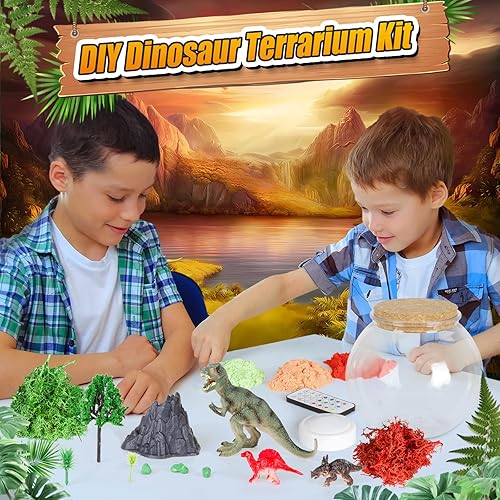 Miniatura 2 de Dinosaur Activities Toys-Dinosaur Terrarium Craft Kits for Boys-Birthday Gifts for Kids Age 4 5 6 7 8 Years Old