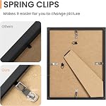 upsimples Picture Frames, 10 Pack Gallery Wall Frame Set with Two 8x10, Four 5x7, Four 4x6, Photo Frames for Wall Gallery Decor, Hanging or Tabletop Display, Clear Glass Front, Black