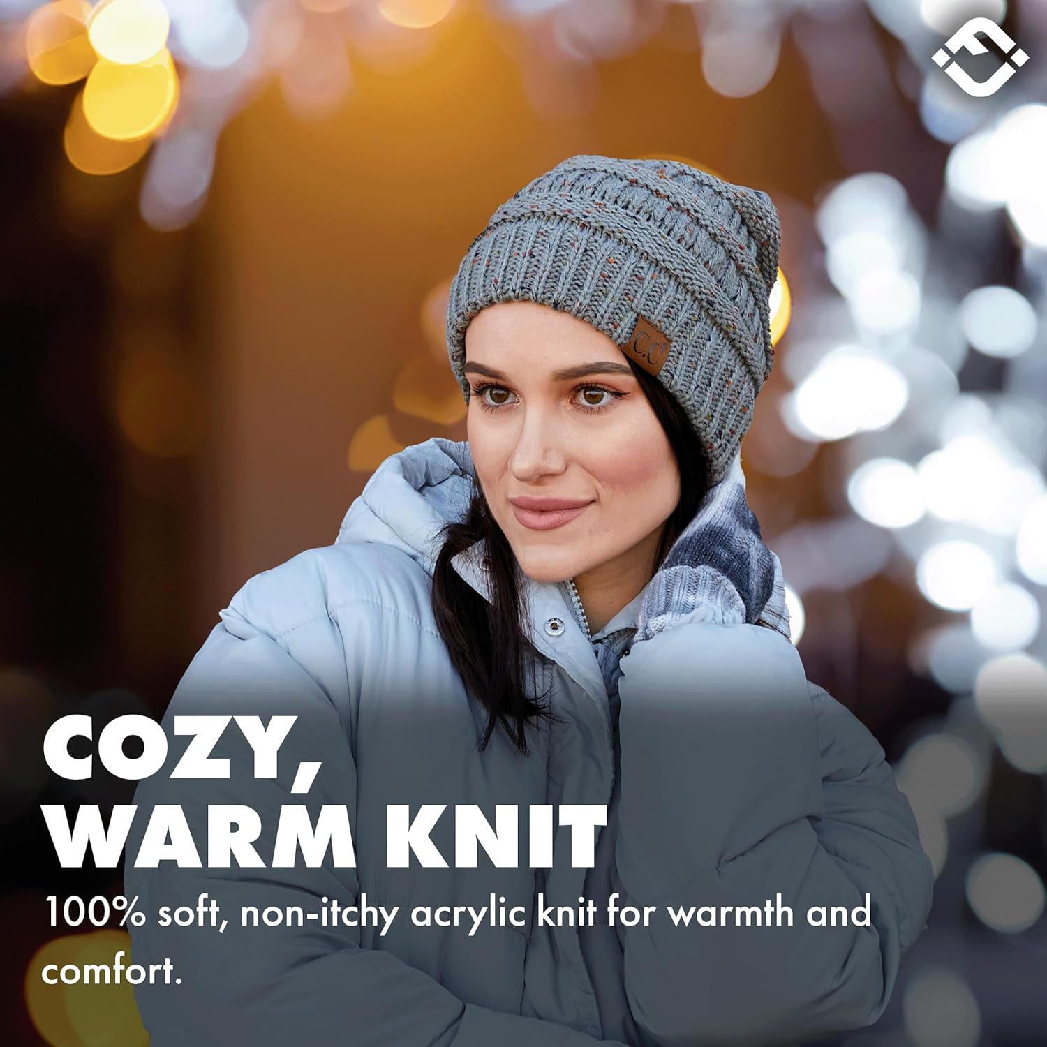 Funky Junque Exclusives Warm Winter Beanie for Women – Slouchy Knit Skull Cap, Soft Cozy Unisex Mens Beanies for Cold Weather - Image 5