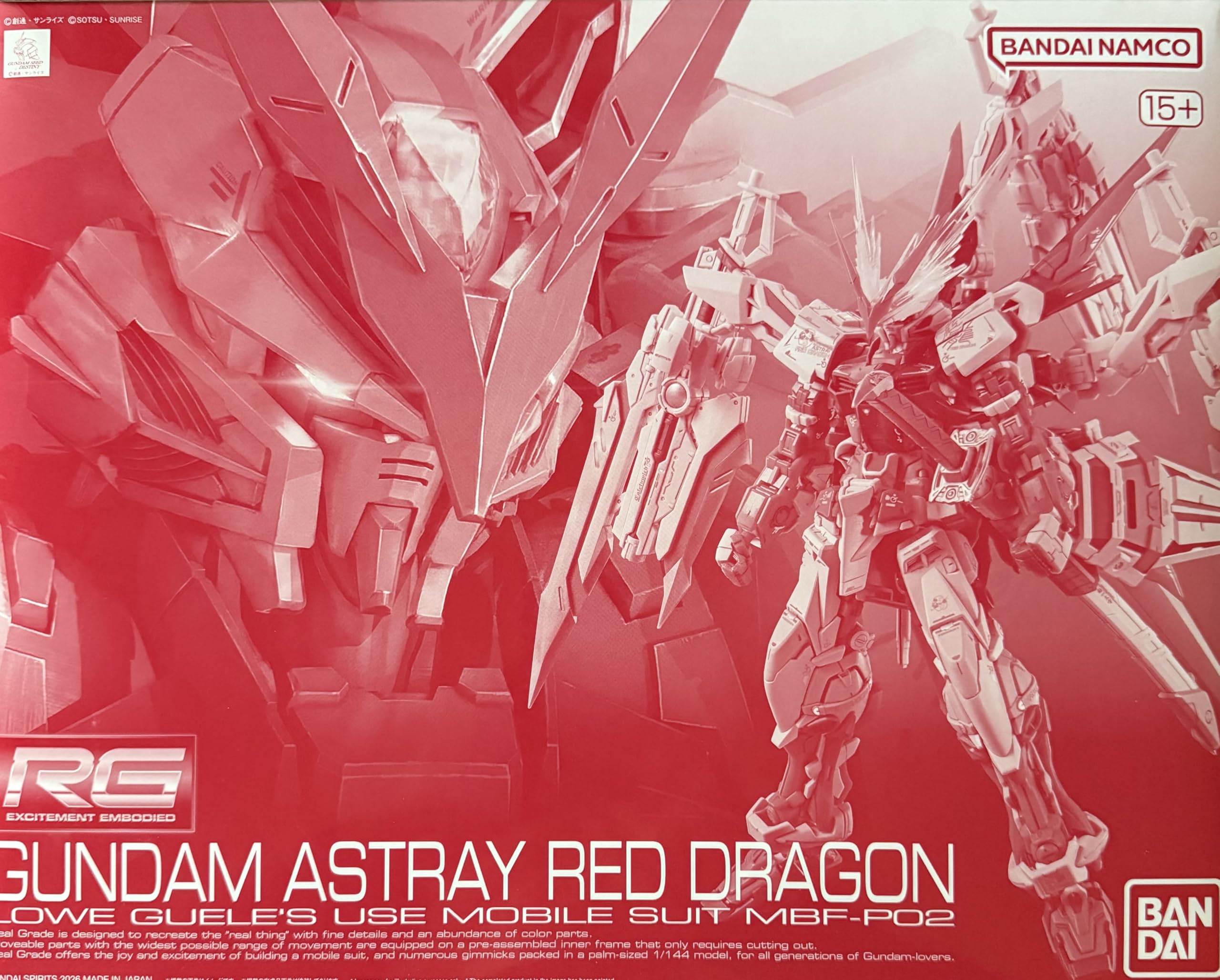 Bandai Spirits RG Gundam Astray Red Dragon 1/144 Scale Color-Coded Plastic Model