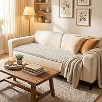 Vista 2 de Smiry Funda para Sofá para Perros Lavable, Fundas para Sofá de Mascotas Antideslizantes y Afelpadas para Sofá de 3 Cojines Apto para Mascotas