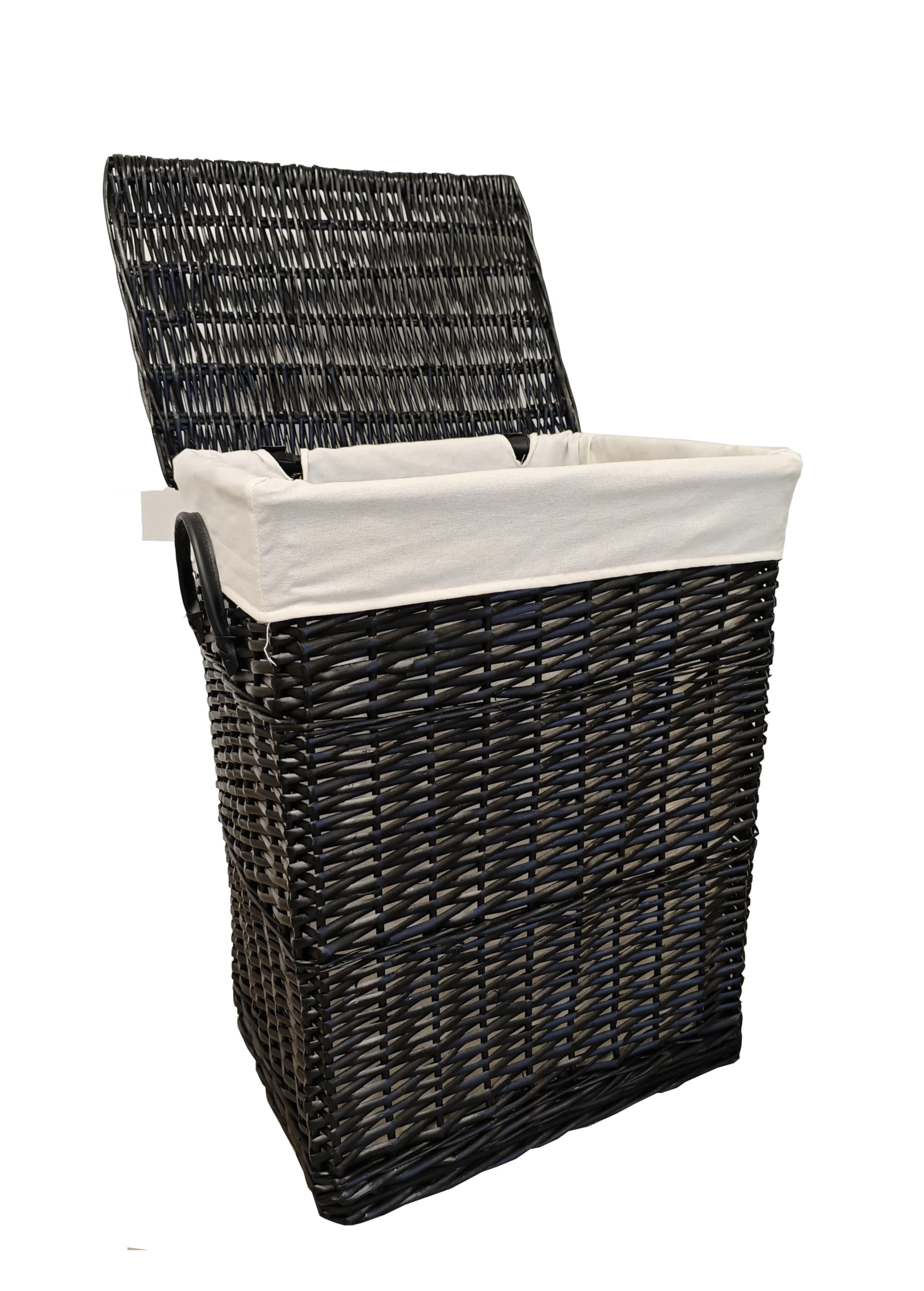 Wäschekorb laundry schwarz weide 60L 40x30 h.55