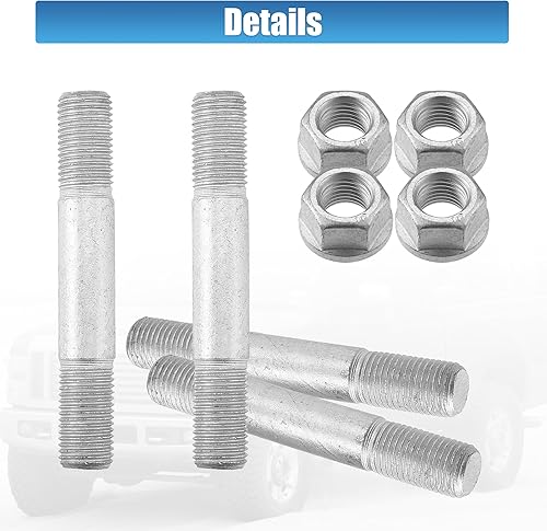 Miniatura 5 de X AUTOHAUX Juego de 4 accesorios de montaje de cubo de rueda para Ford F250 F350 F450 F550 Excursion 1999-2004 Metal tono plateado F81Z1107AA