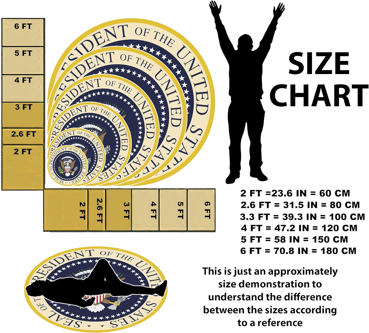 Seal of President of United States Rug American Eagle Carpet Office Area Rug Living Room Bedroom Kitchen Doormat (Ultra Soft Quality, 2.6x2.6 ft.)