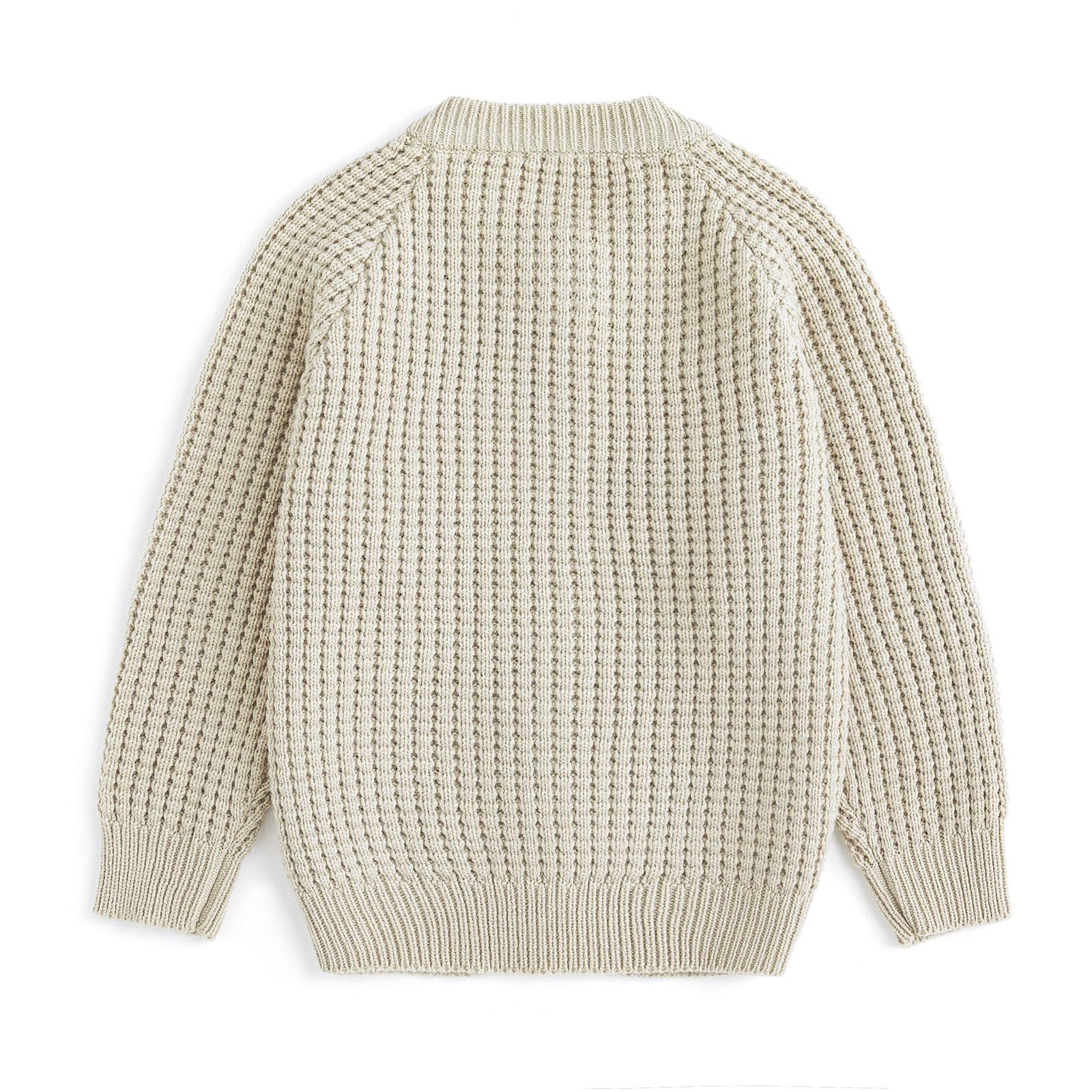 Curipeer Toddler Boys Knitted Cardigan Sweater Baby Neutral Solid Jackets Sweaters for Autumn and Spring 5-6T