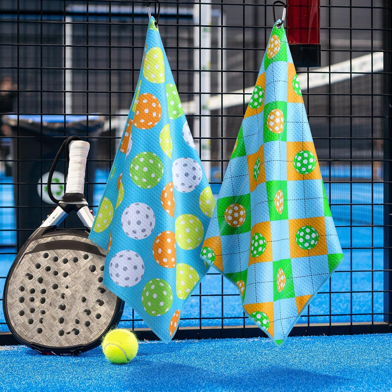 4 Pcs Soft Dinkball Towels 15 x 17 Inch Sweat Absorbent Fast Drying Towels with Clip Tennis for Men Women Dinkball Gifts - Image 5