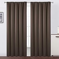 Vista 27 de LEMOMO Cortinas opacas de 42 x 84 pulgadas, juego de 2 paneles de cortinas con aislamiento térmico para oscurecer la habitación, cortinas