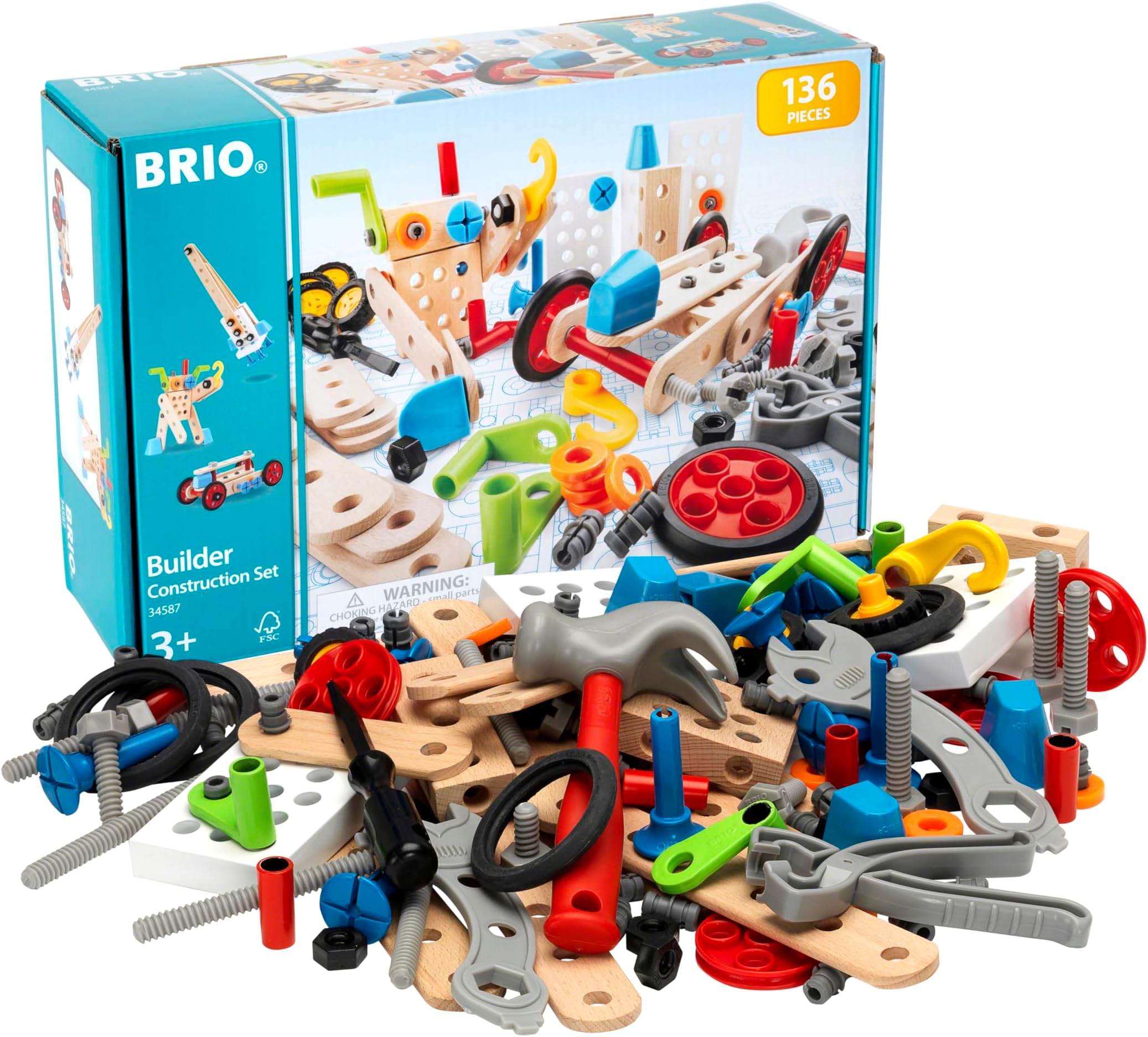 Brio Builder Construction Set Building Kit , 135 Pieces