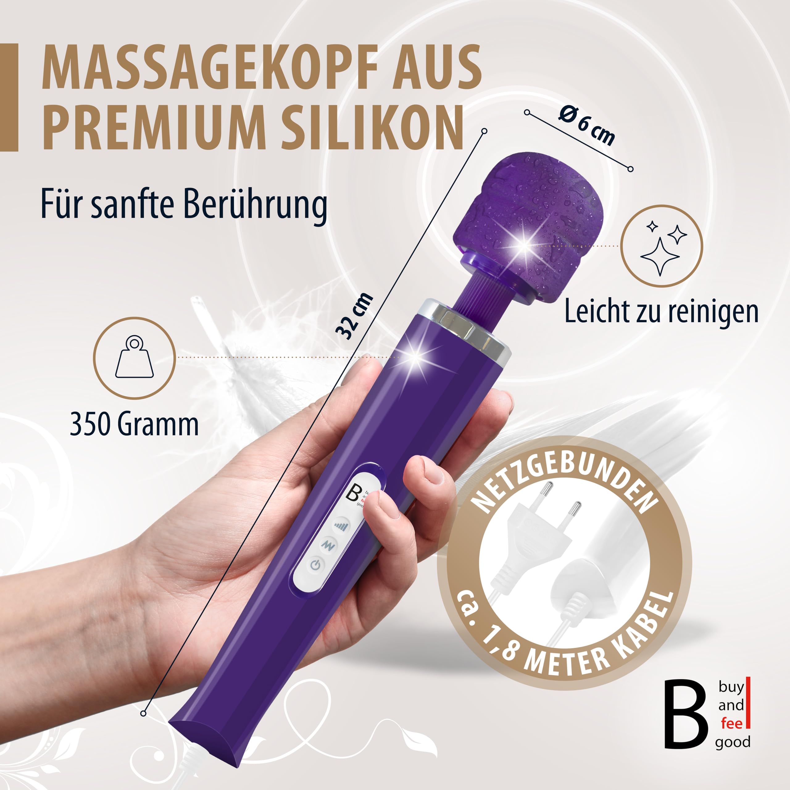 NACHFOLGER ORIGINAL - Magic Wand - Vibration für Frauen [EXTRA SPEED-Taste]
