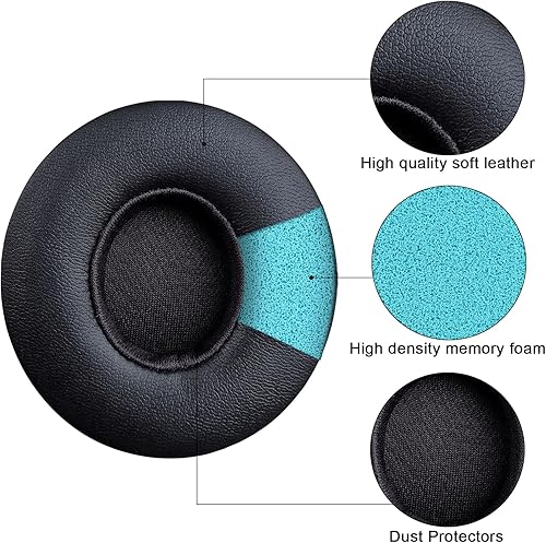 Miniatura 4 de Almohadillas de repuesto para auriculares inalámbricos Beats Solo 2 y Solo 3, almohadillas de repuesto para auriculares con aislamiento de ruido de