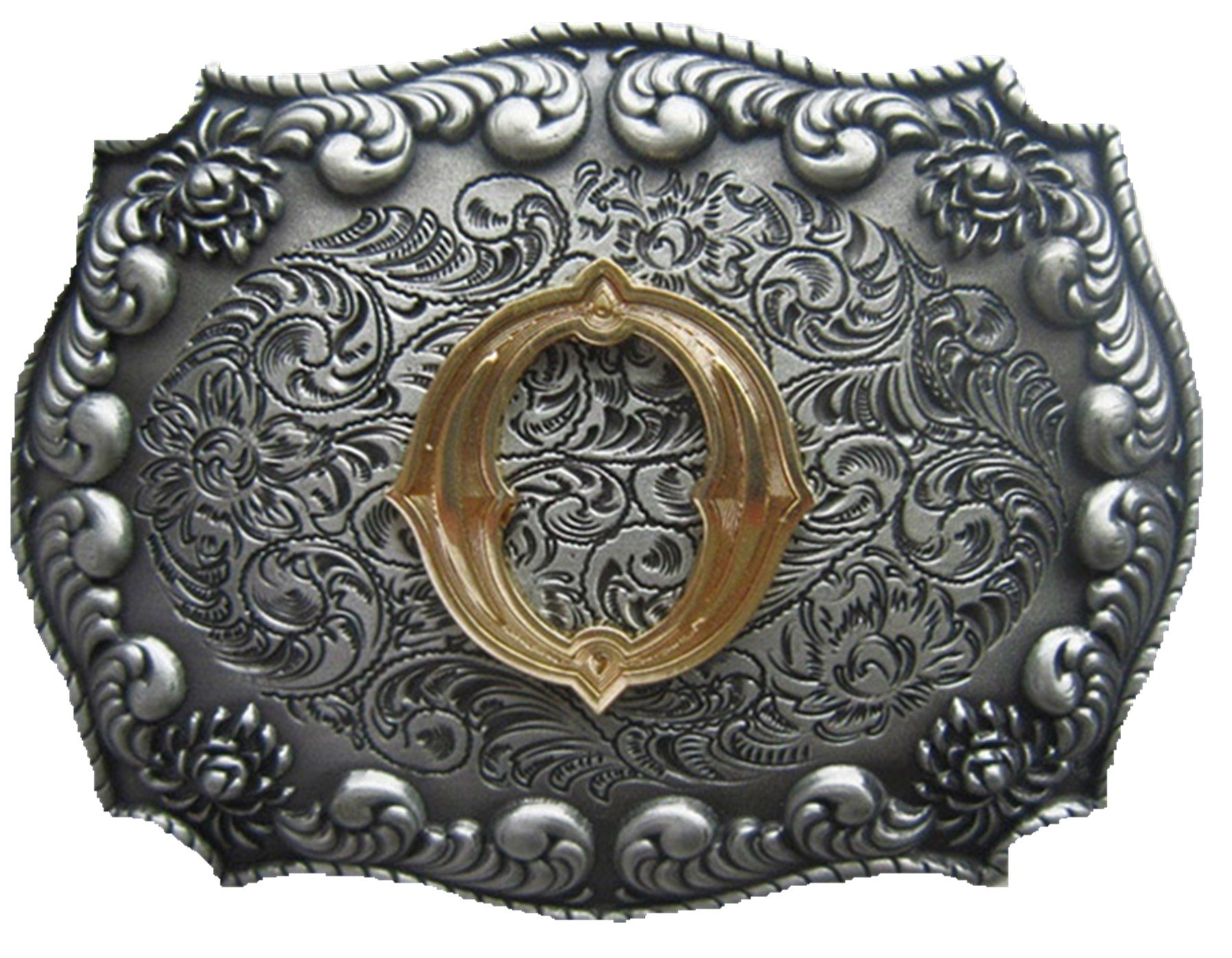 Initial Letter O Cowboy Cowgirl Western Belt Buckle-image-6