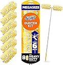 Swiffer Duster Kit with 6 ft Super Extendable Handle, Heavy Duty Starter Kit with 8 Refills