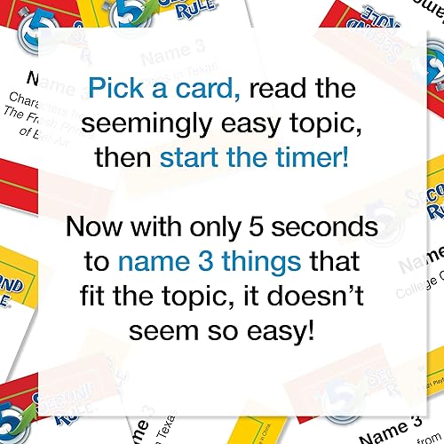 Miniatura 4 de Juego de fiesta de reglas de 5 segundos - 2 edición - Piensa rápido y grita respuestas - A partir de 10 años