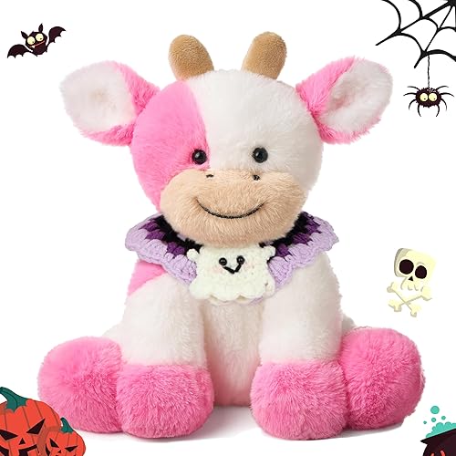 Miniatura 10 de Hopearl Adorable Juguete de Vaca de Peluche Flácido Ganado Lechero Suave Animal de Peluche Lindos Regalos de Cumpleaños para Niños Niñas Niños