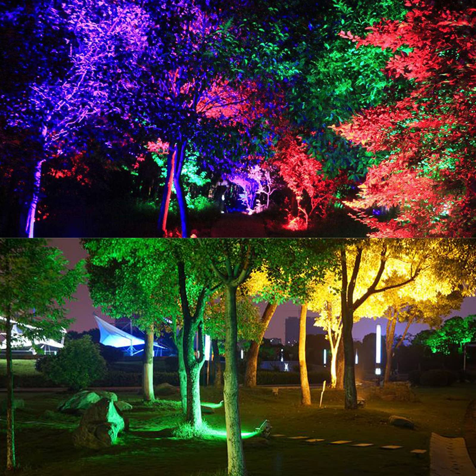 Faretto LED 12V, Telecomando con Luce LED RGB Luci Paesaggistiche Che Cambiano Colore a Prova di Rugiada Impermeabili Per Yacht Marini(Guscio nero)