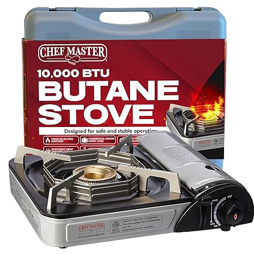 Chef-Master 90011 Butane Countertop Stove, 10 000 BTU Portable with
