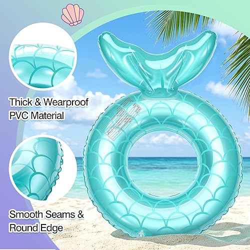 Miniatura 3 de MoKo Anillo de natación inflable, lindo flotador de piscina, decoración de tubo, tubos de natación, piscina al aire libre, playa, flotadores de