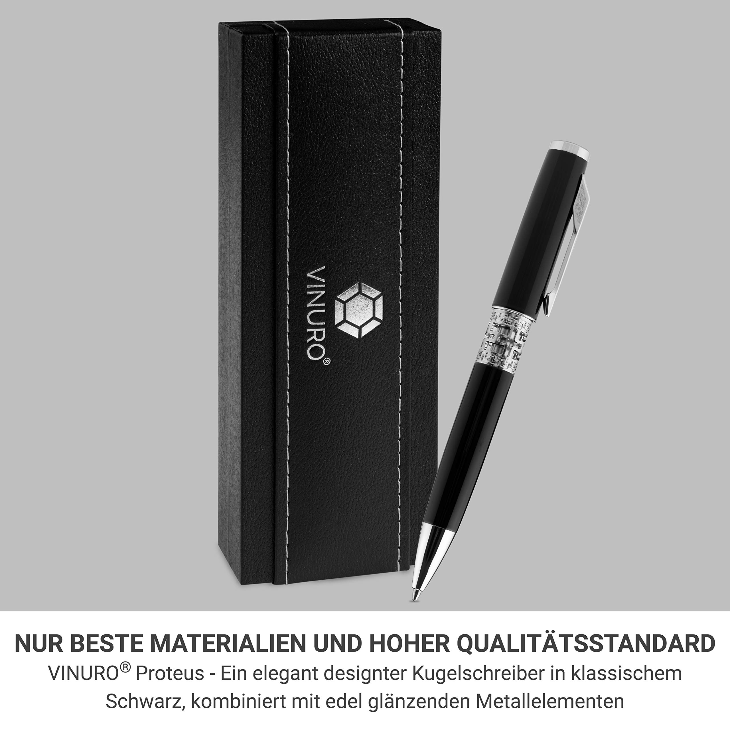 Proteus I edler Kugelschreiber I schwarz aus Metall I hochwertiger Drehmechanismus I edles Schreibset I Geschenk zu Weihnachten, Bachelor