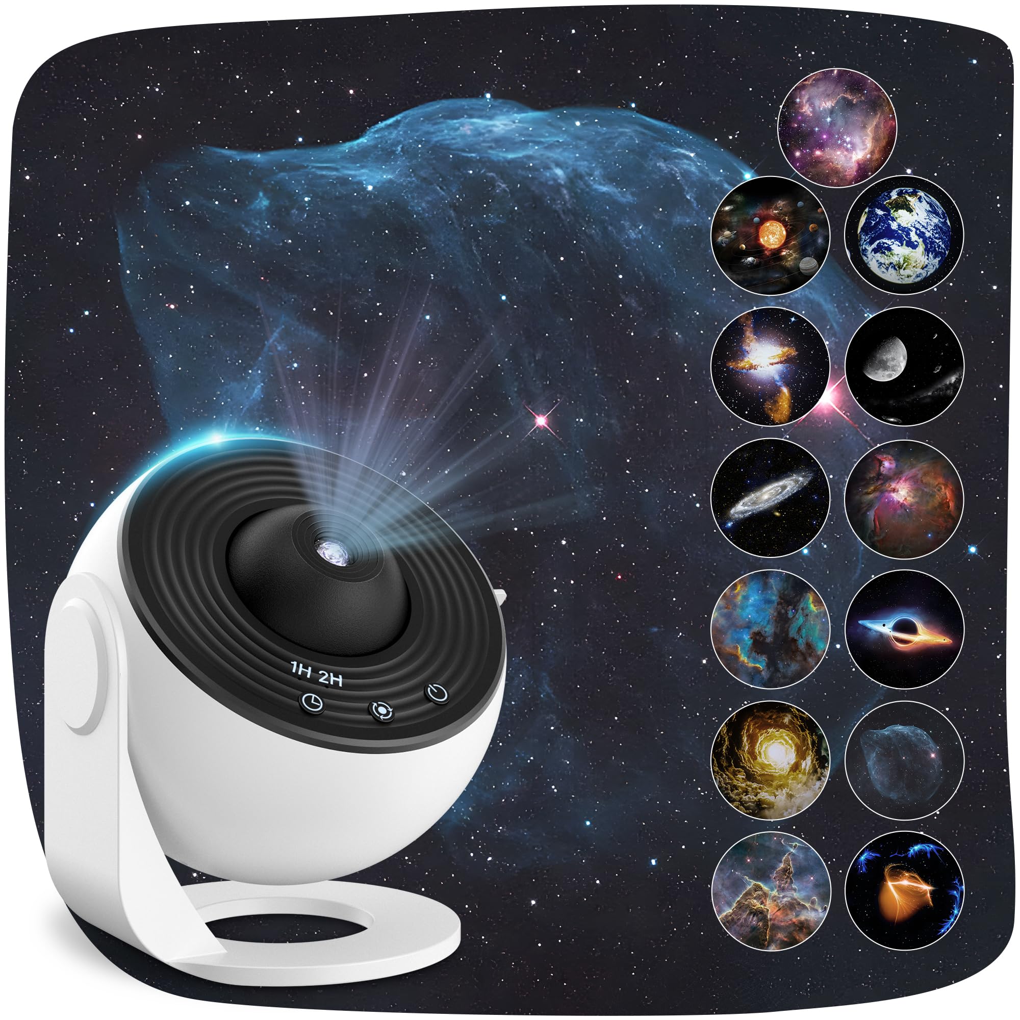 Macchiatto Upgrade Sterrenhemelprojector, Galaxy Projectorlamp Met 13 Planeet Schijven Led Sterrenhemel Timer Planetariumprojector Voor Kamerdecoratie Sterrenprojector Kinderen En 2723379523