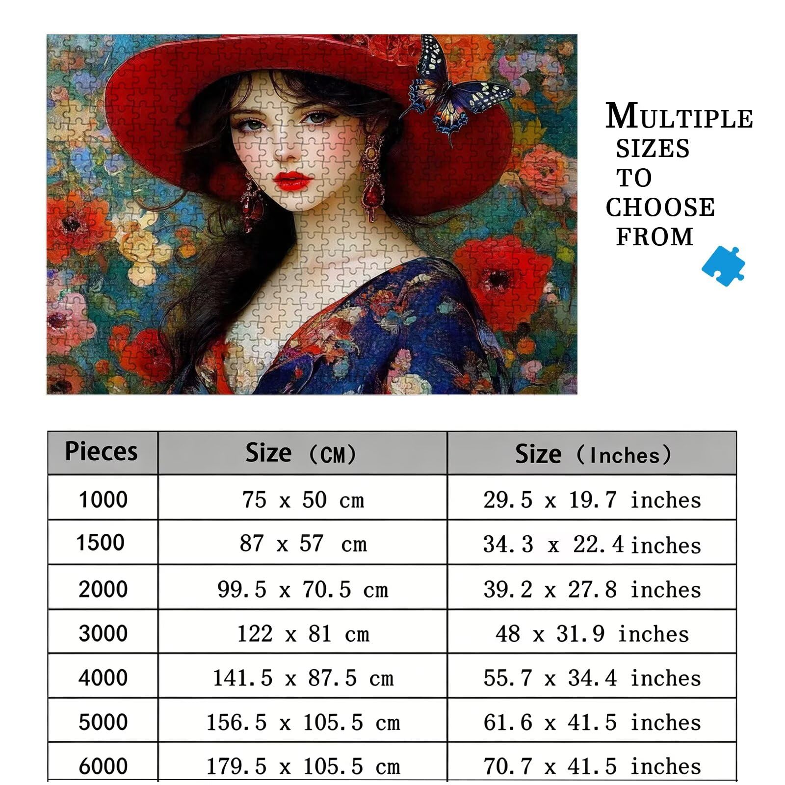 6000 sztuk puzzli dla dorosłych – drewniane puzzle dla dorosłych – puzzle kwiatowe 180 x 100 cm – gry dla dorosłych – dodatkowe zabawne wyzwania – kreatywne prezenty dla mężczyzn i kobiet 8p-540