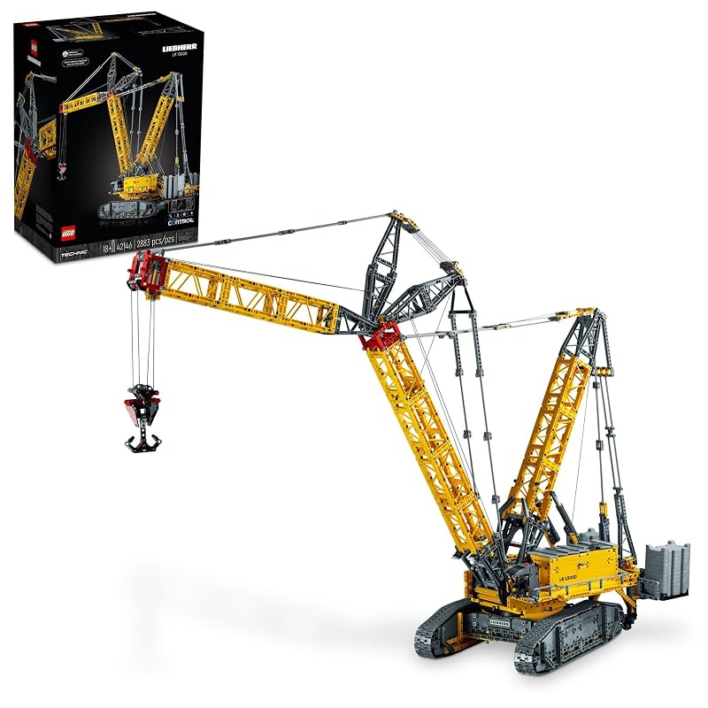 LEGO Technic Liebherr Crawler Crane LR 13000 Model Kit - Bedroom or Office Decor for Adults, Ages 18+ - Building Blocks for Adults to Display - Gift Ideas - 42146