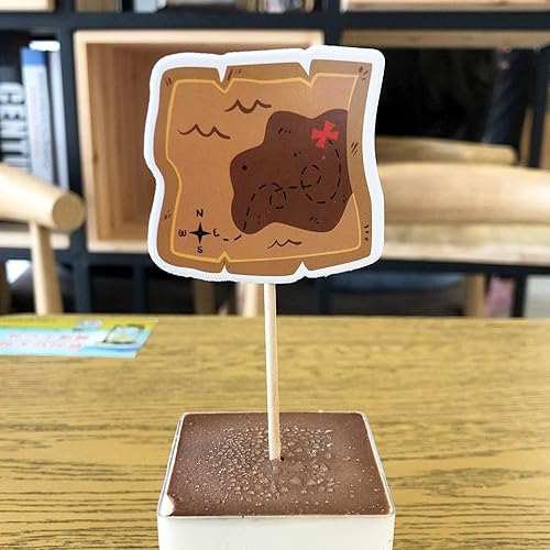 Miniatura 5 de 40 piezas de decoración de cupcakes con temática pirata para niños, fiesta de cumpleaños, baby shower, suministros de decoración de pasteles