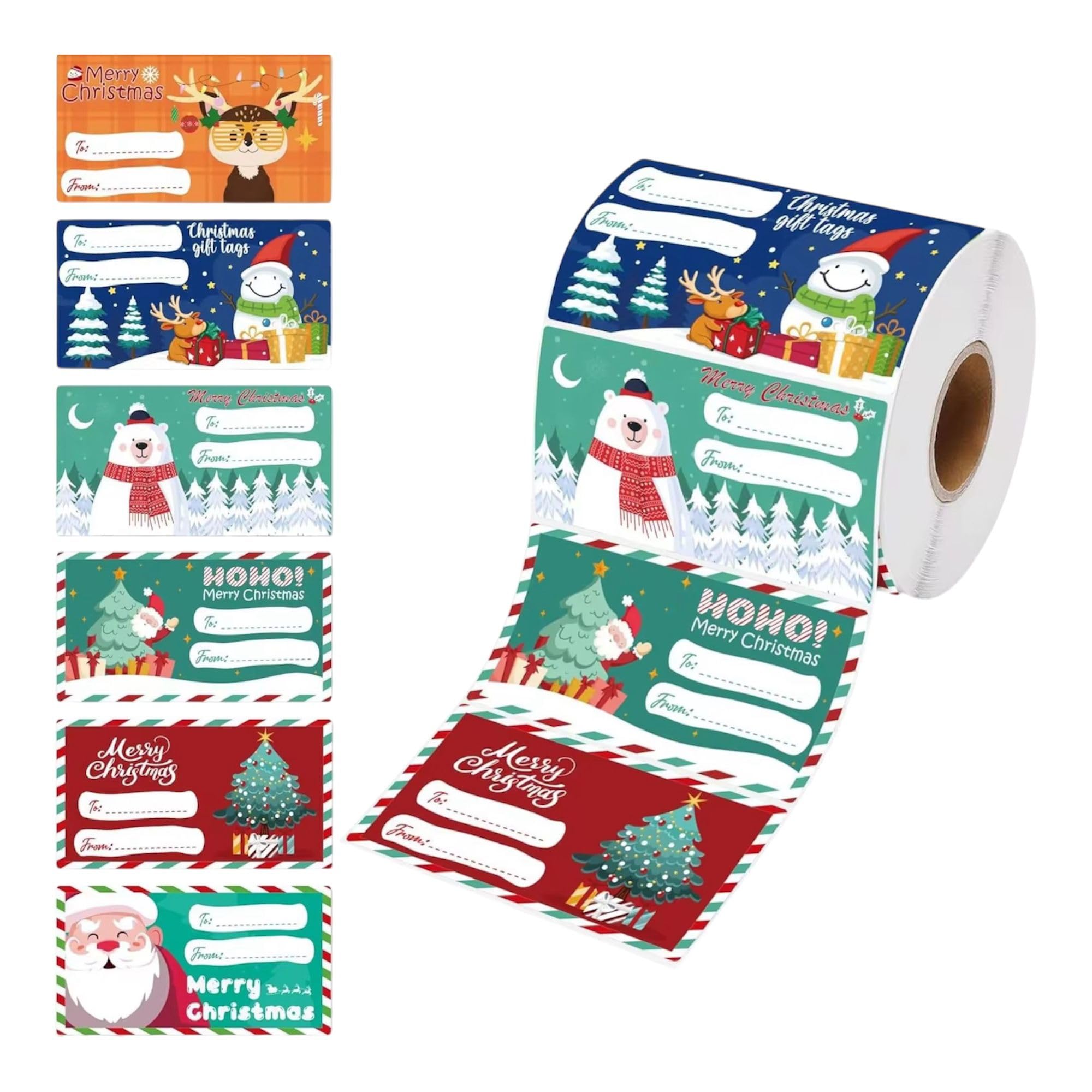 500 PCS Christmas Tags for Gift - Gift Tags for Christmas Presents | Christmas Gifts for Women Men Mom - Christmas Wrapping Paper - Christmas Decorations,2.95 x 1.6 Inch