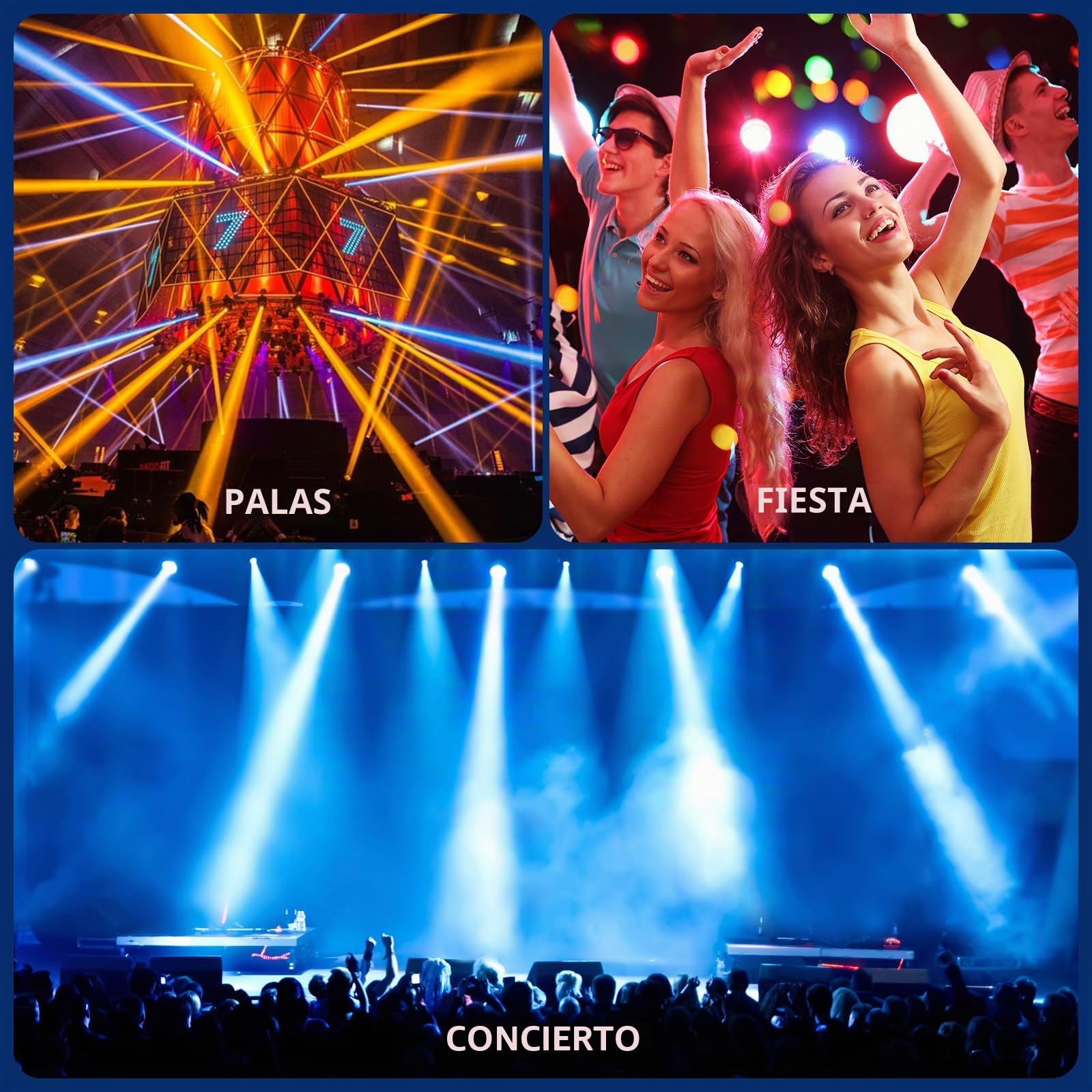 2 unidades 150W Cabeza Movil LED Beam DMX512 Luces Discoteca Luces Led Escenario RGBW Cabeza Led Discoteca con Prisma para DJ, Disco Party, Bar Club Nocturno