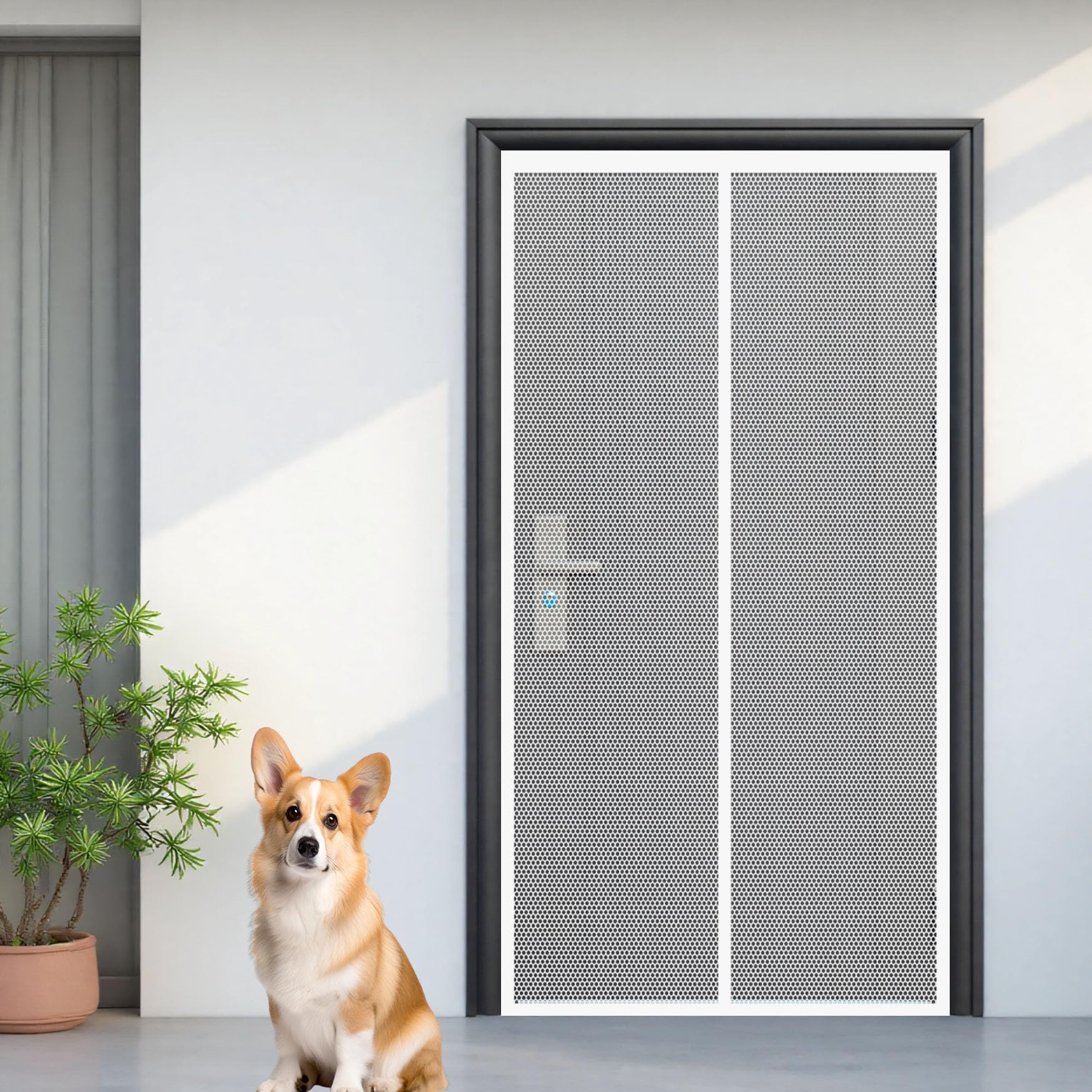 Moustiquaire de porte magnétique contre les moustiques pour grande fenetre
