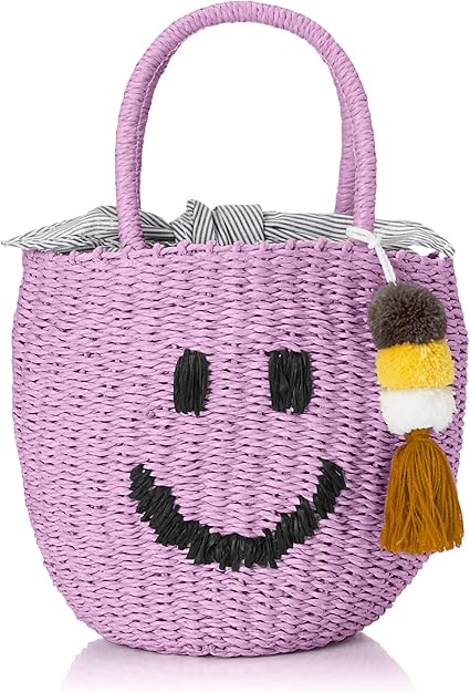 Amazon ビアデミゾン スマイルカゴバッグ スマイルカゴ パープル Via Demizon ビアデミゾン カゴバッグ