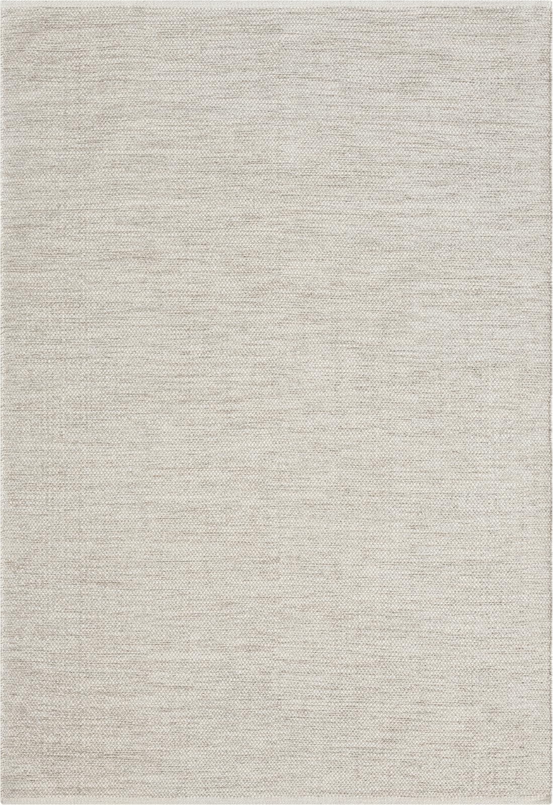 the carpet Boho Natur Wool Tappeto in lana intrecciato a mano in un look boho scandinavo naturale, fatto a mano per uno stile unico, beige crema, 120 x 170 cm