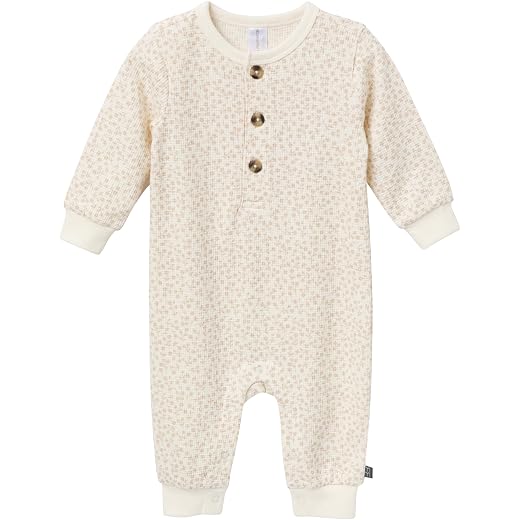 Modern Moments by Gerber Baby Henley Waffle-Knit Romper