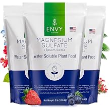 ENVY Organic Magnesium Sulfate Plant Food - Water Soluble Epsom Salts | Fertilizer for Roses, Flowers, Shrubs, Vegetables and Trees 3lb x 3