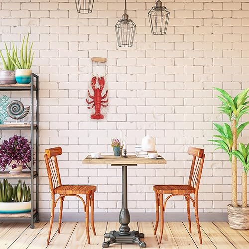 Miniatura 2 de HEALLILY Langosta roja de resina para colgar en la pared, langosta y cangrejo, decoración de pared, colgante de sala de estar, dormitorio,