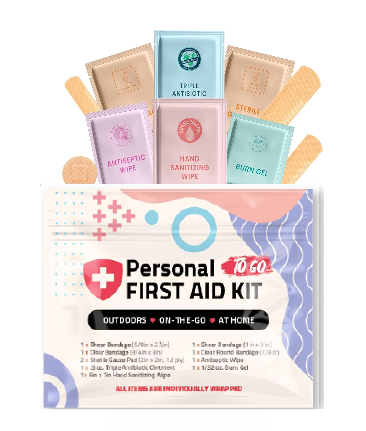 First Aid Emergency Medical Kit Mini and Travel Size - Great for Kids Schools Business Hiking Camping Wound