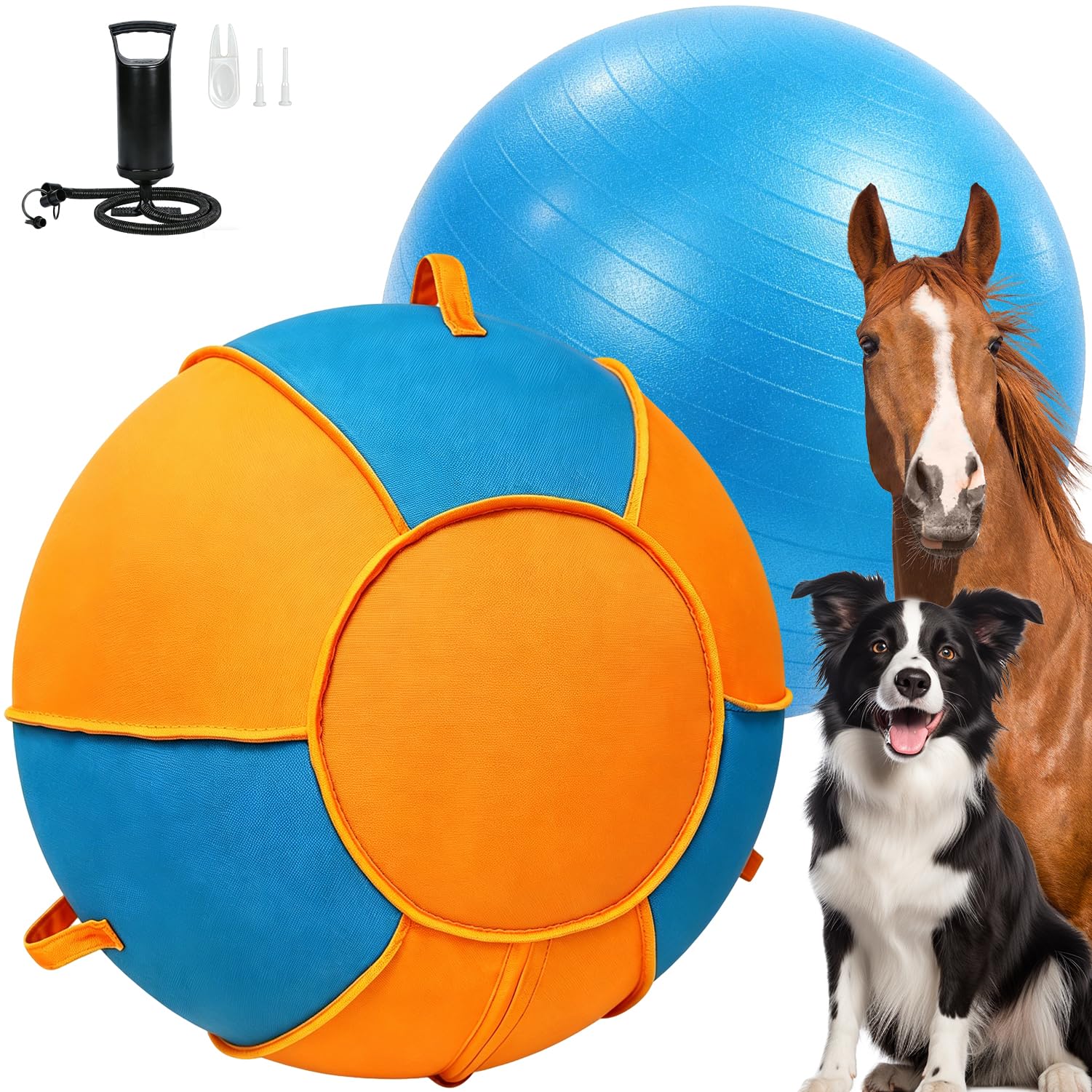 25 Inch Dog Herding Ball with 1000D Cover and 3 Handles for Large Dog