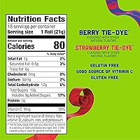 Vista 2 de Fruit By The Foot Snacks con sabor a frutas, teñido anudado de bayas y teñido anudado de fresa, paquete familiar, 18 rollos, 13.5 onzas