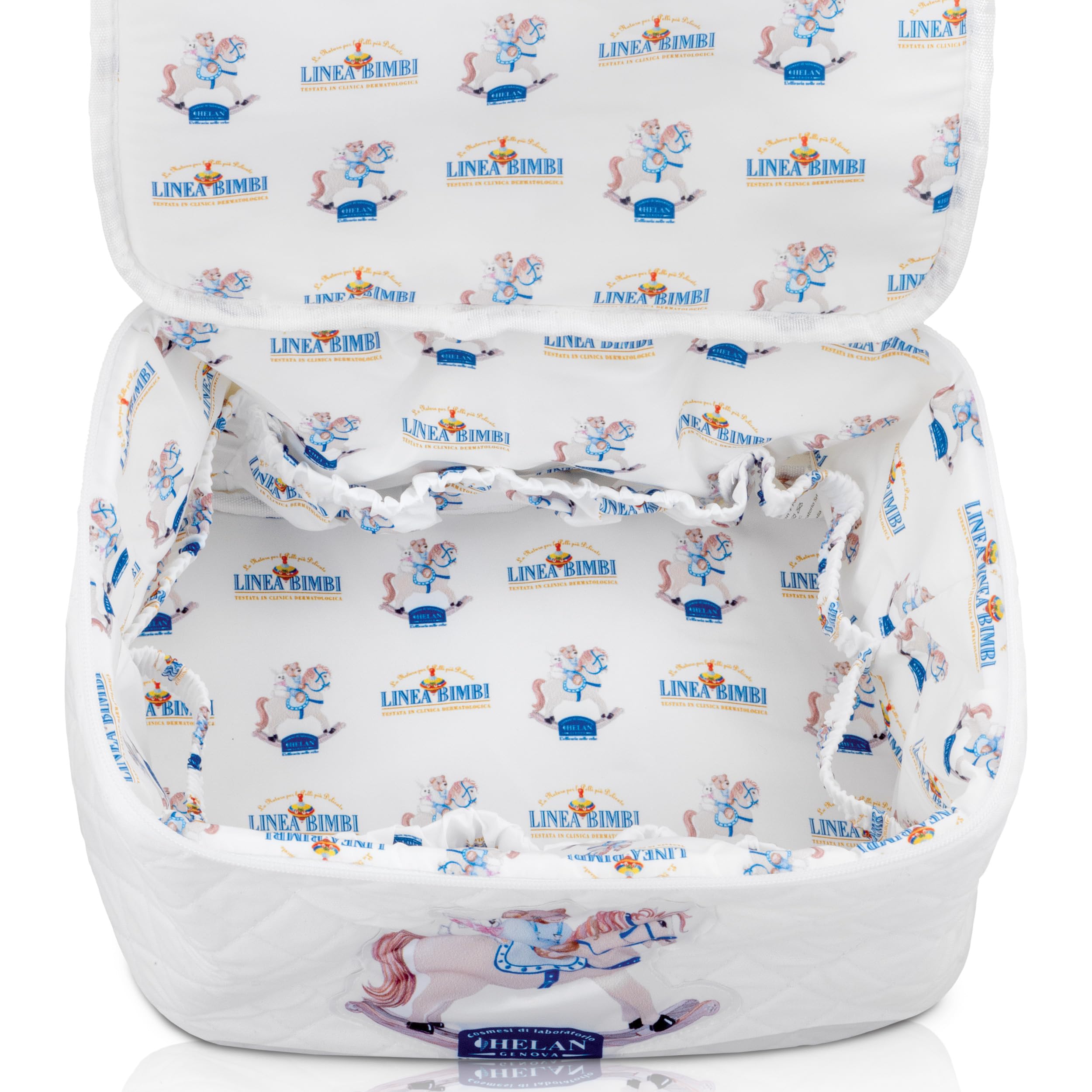 Helan Linea Bimbi Beauty Case da Viaggio e Casa Neonati Vuoto per Bagnetto, Trousse Bambino 28x19x18