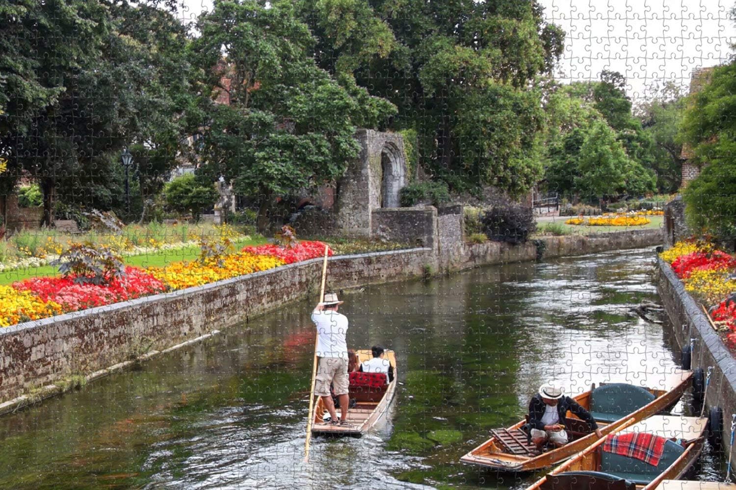 Jigsaw Puzzle for Adults UK England Canterbury Great Stour Way Puzzle 1000 Piece Wooden Travel Souvenir