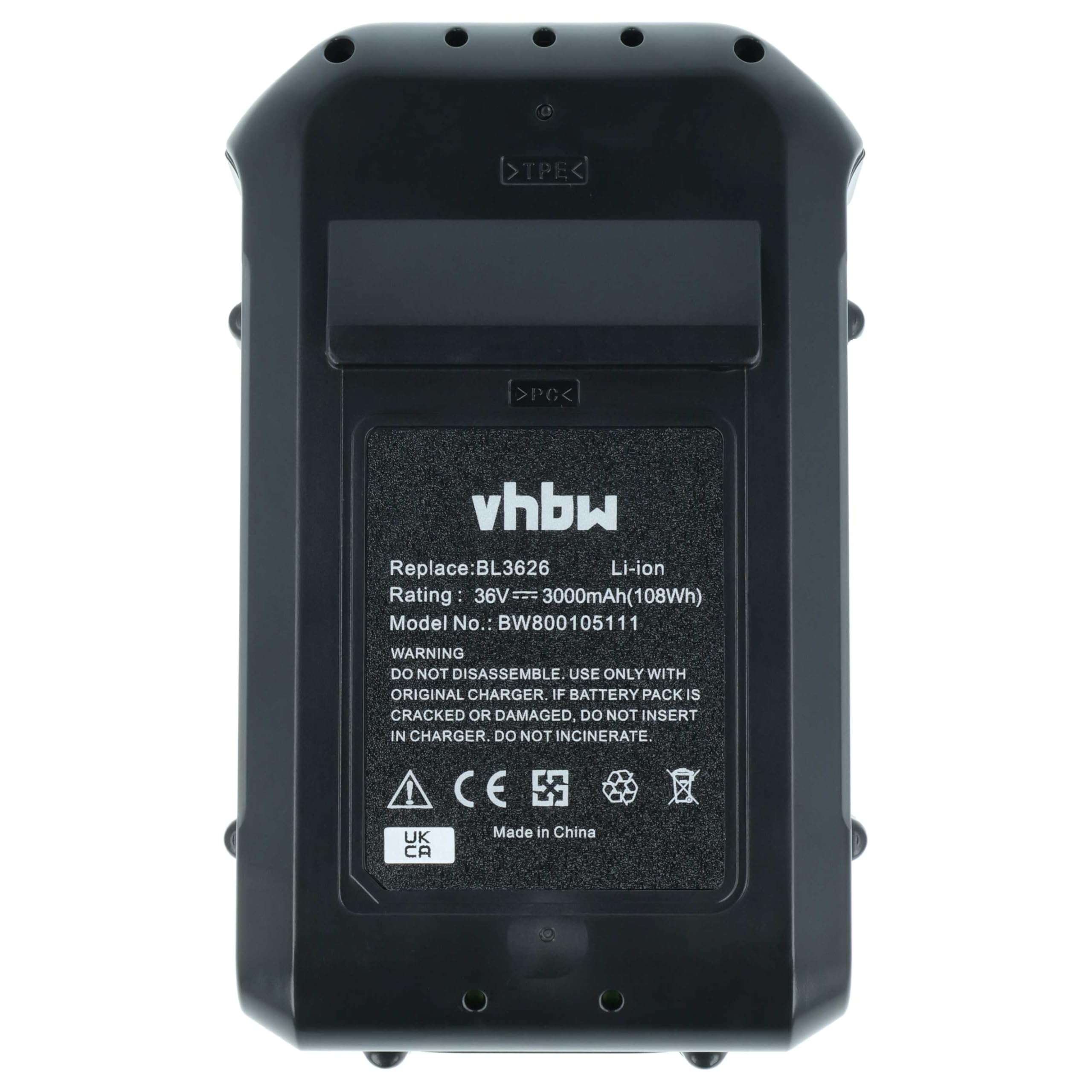 vhbw 2x akumulator litowo-jonowy 3000 mAh (36 V) do elektronarzędzi narzędzia Powertools Tools Makita BBC300, BBC300LRDE, BBC300LZ, BBC300LZ2C, BC231