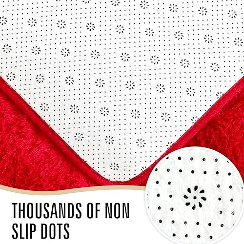 Miniatura 153 de LOCHAS Alfombra esponjosa para dormitorio, 2.6 x 5.3 pies, alfombra lanuda para dormitorio, mesita de noche, alfombra ovalada suave para sala