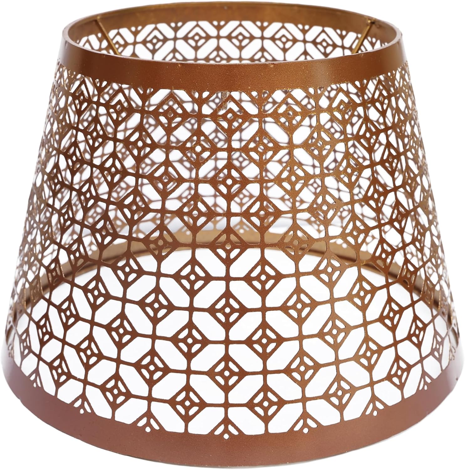 Copper Antique Lampshade for Table and Floor Lamps, Lamp Shade for Table Lamps, Lampshade Suitable for Bedroom, Study, Living Room, and Home Decor (12 Inches Dia)
