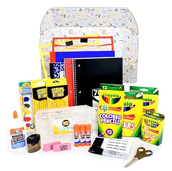 School Supply Boxes Artistic Essentials Back to School Bundle | 1 Box - 99 Pieces per Box Back to School Essentials | Includes Markers, Coloring Products, Water Colors, Pencils, Paper, More