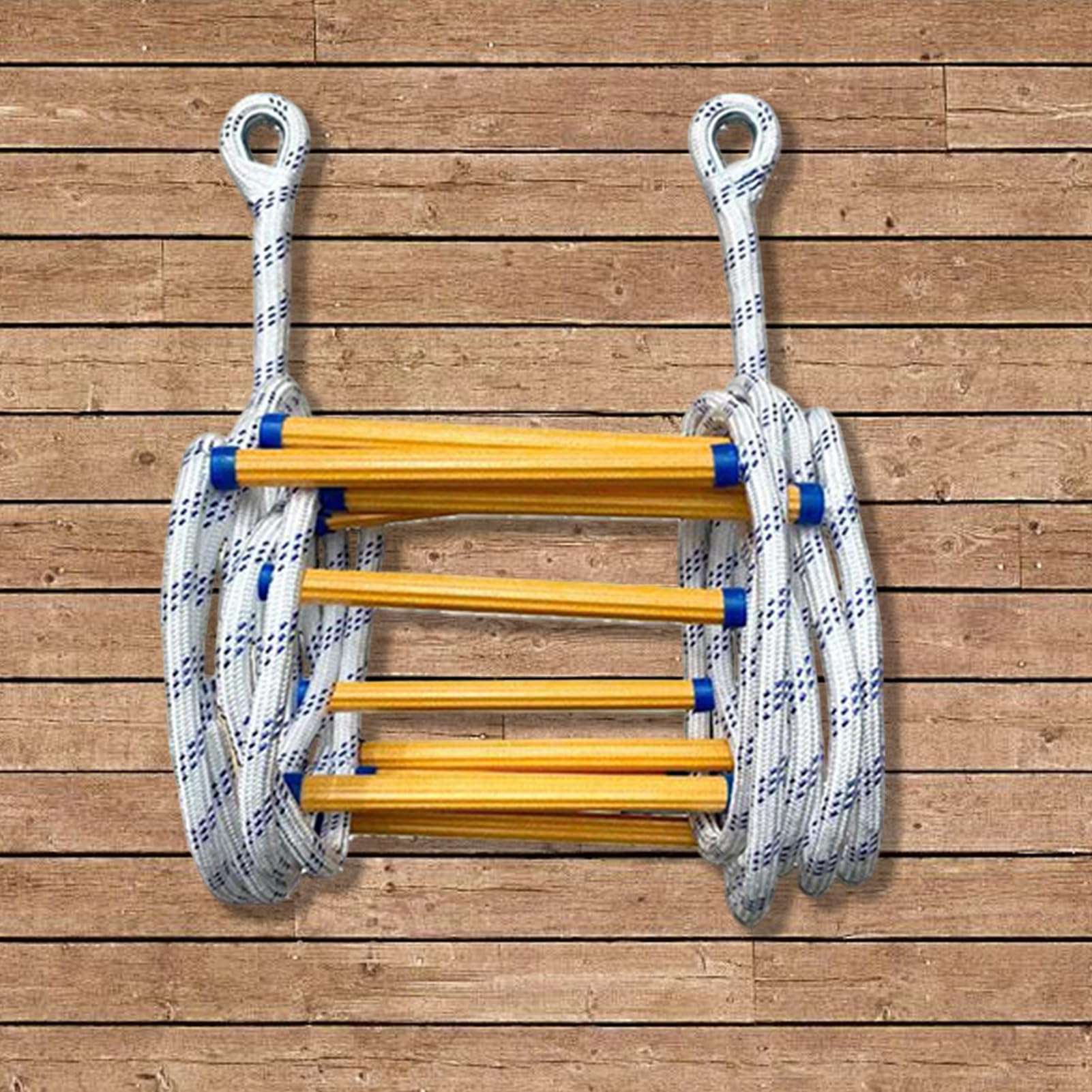 Escalera De Cuerda para Barcos, Escalera Abatible para Embarcación, Equipo de Seguridad para Deportes Acuáticos de Despliegue Rápido para Adultos Kayak Tercera Edad