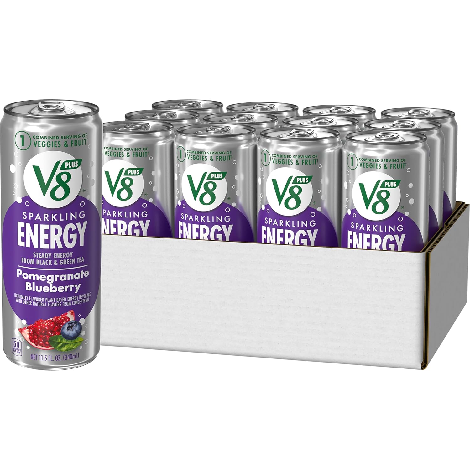 V8 +Energy Sparkling Pomegranate Blueberry Juice Energy